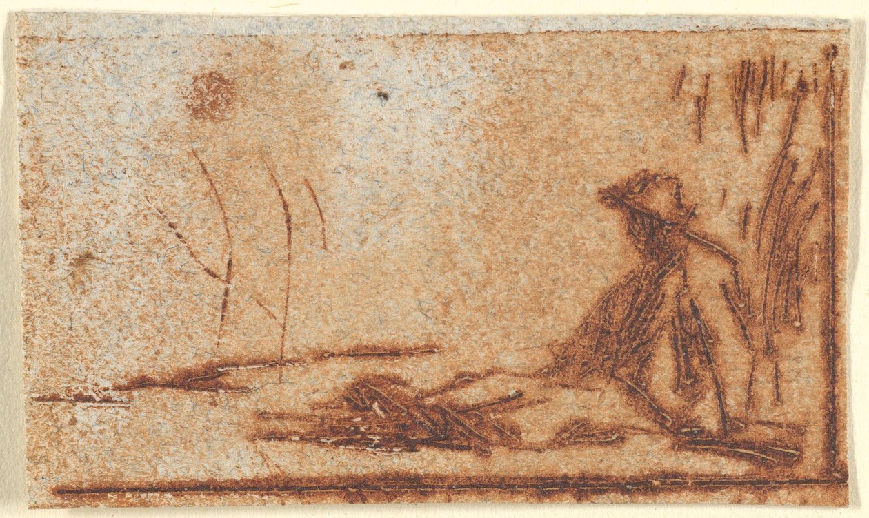 Seated Peasant by Jean-Francois Millet