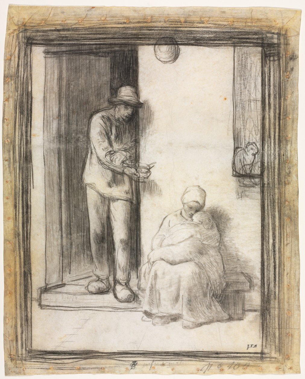 The Sick Child by Jean-Francois Millet