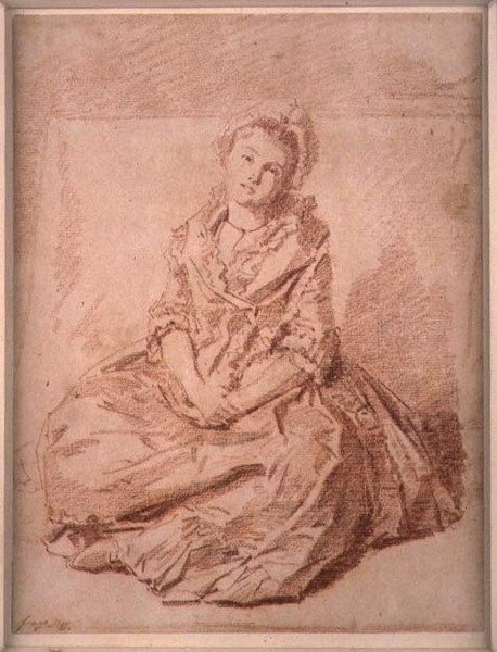 Seated Girl by Jean Honore Fragonard