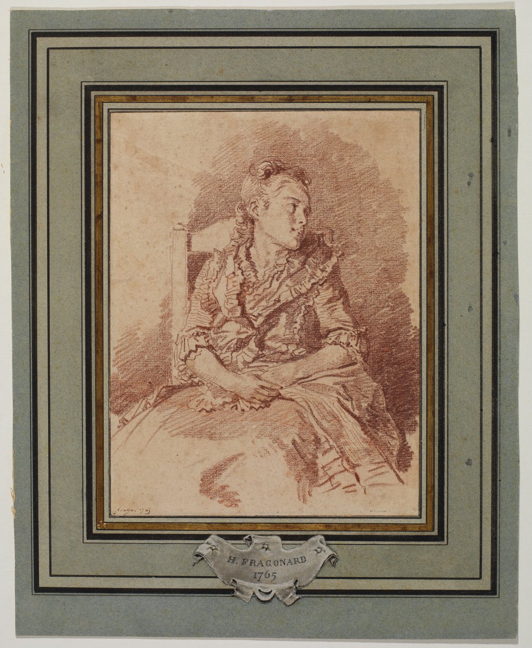 Young Girl Seated by Jean Honore Fragonard