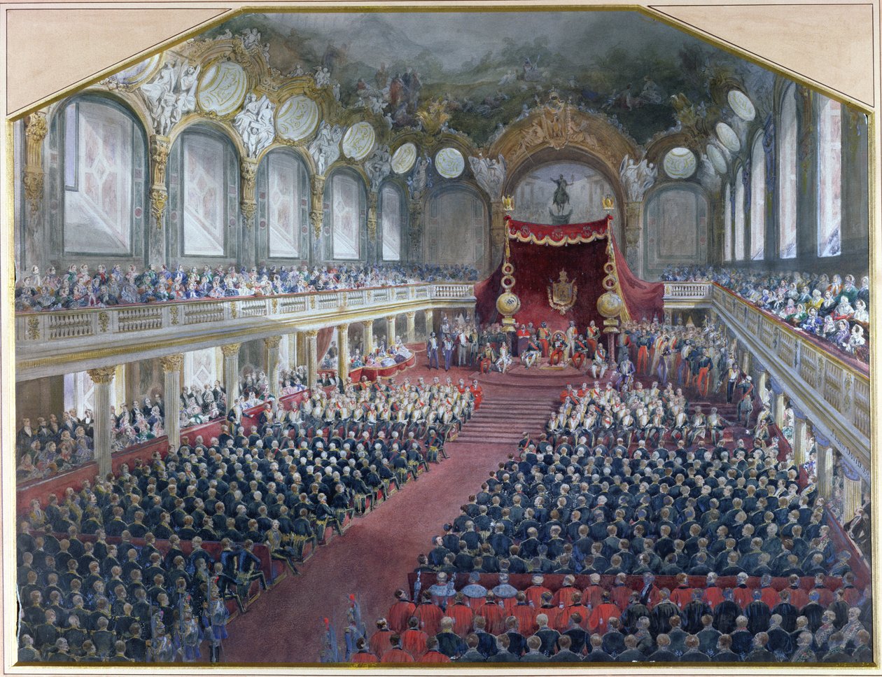 Opening of the Legislative Session in the throne room of the Louvre by Napoleon III on 7th February 1859 by Jean Louis David