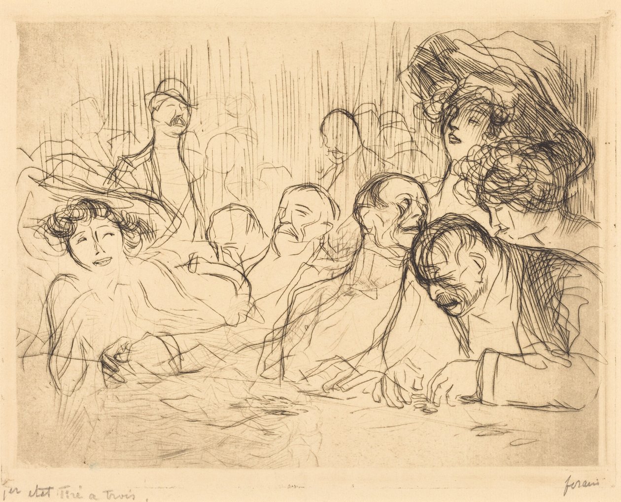 At the Gambling Table (first plate) by Jean-Louis Forain