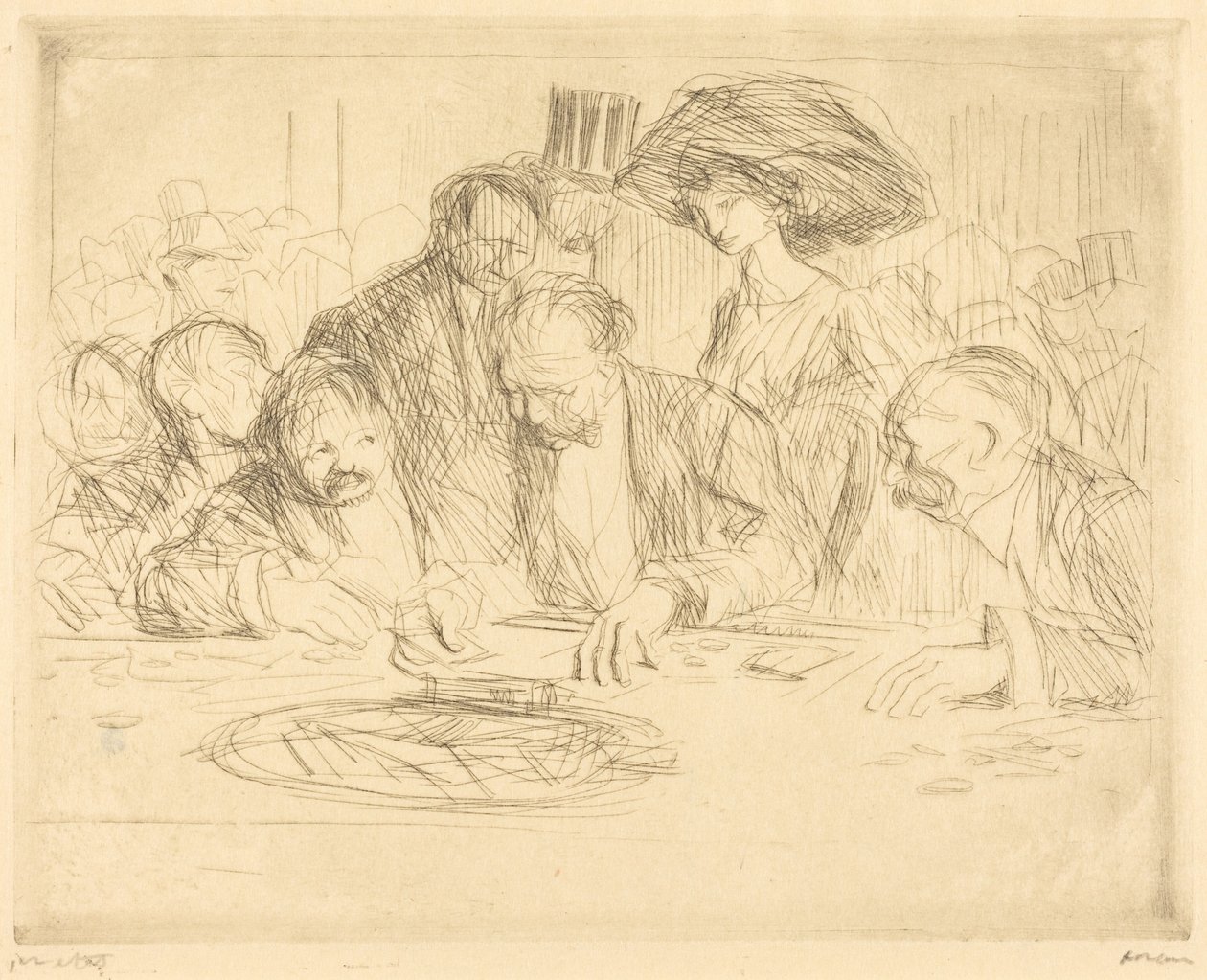 At the Gambling Table (second plate) by Jean-Louis Forain