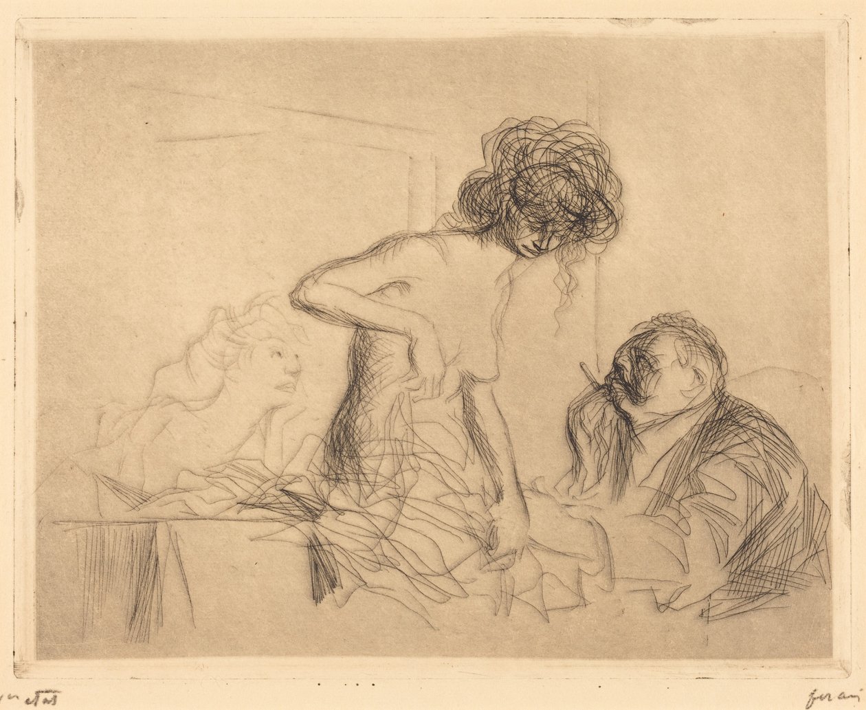 In a Private Room (first plate) by Jean-Louis Forain