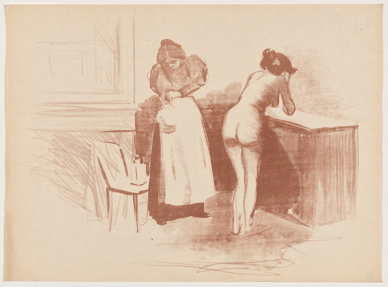 Friction with a Coarse Hair Glove by Jean-Louis Forain