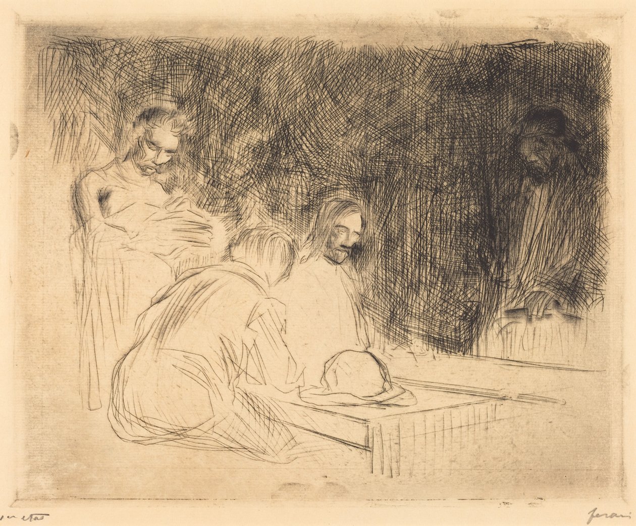 The Supper at Emmaus (third plate) by Jean-Louis Forain