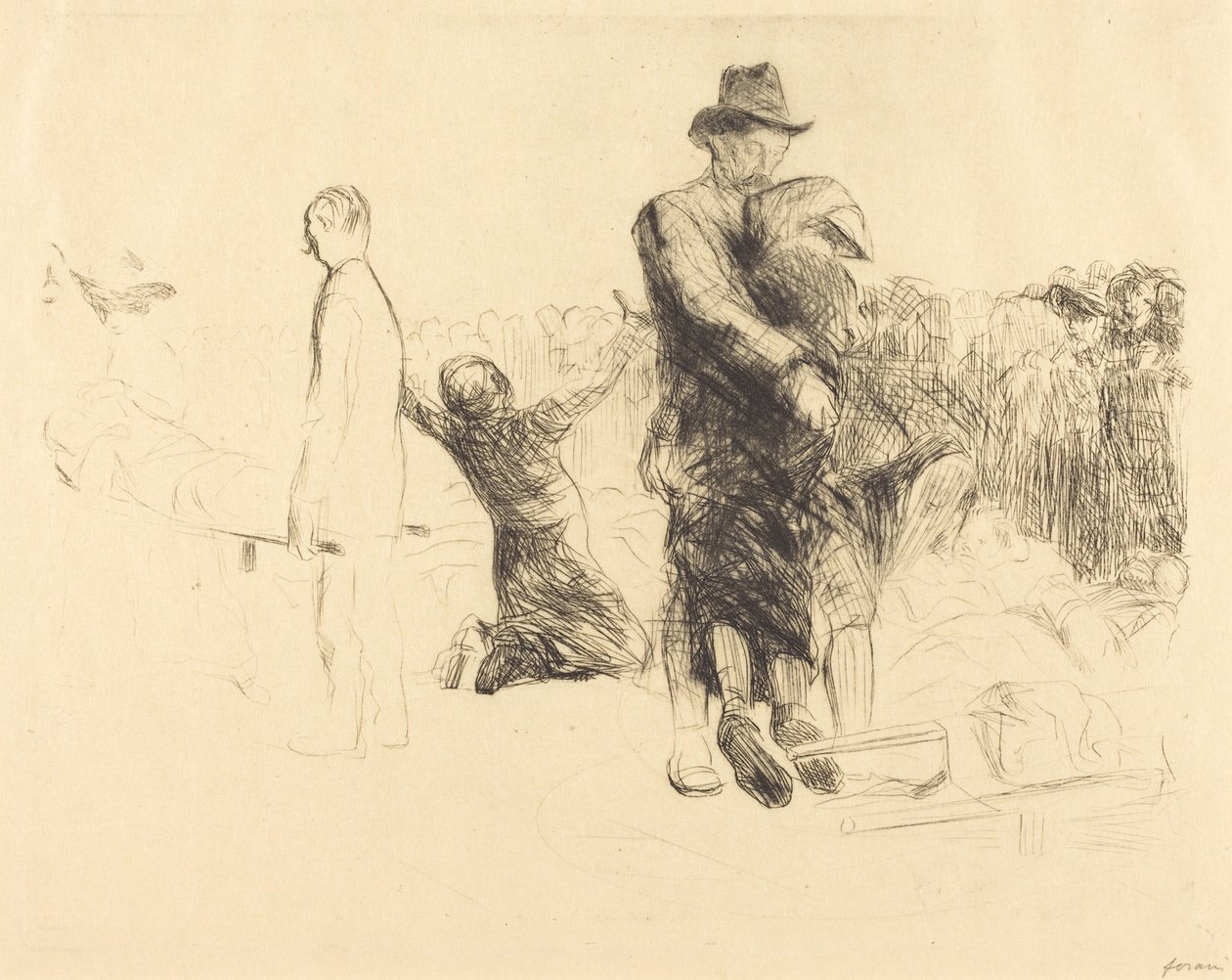 Lourdes, Transport of the Paralyzed by Jean-Louis Forain