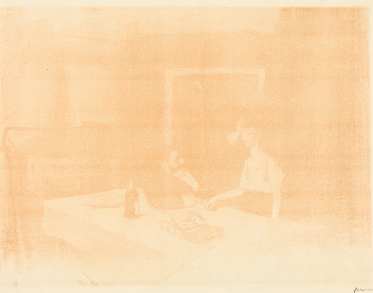 Scene in a Private Room (horizontal plate) by Jean-Louis Forain
