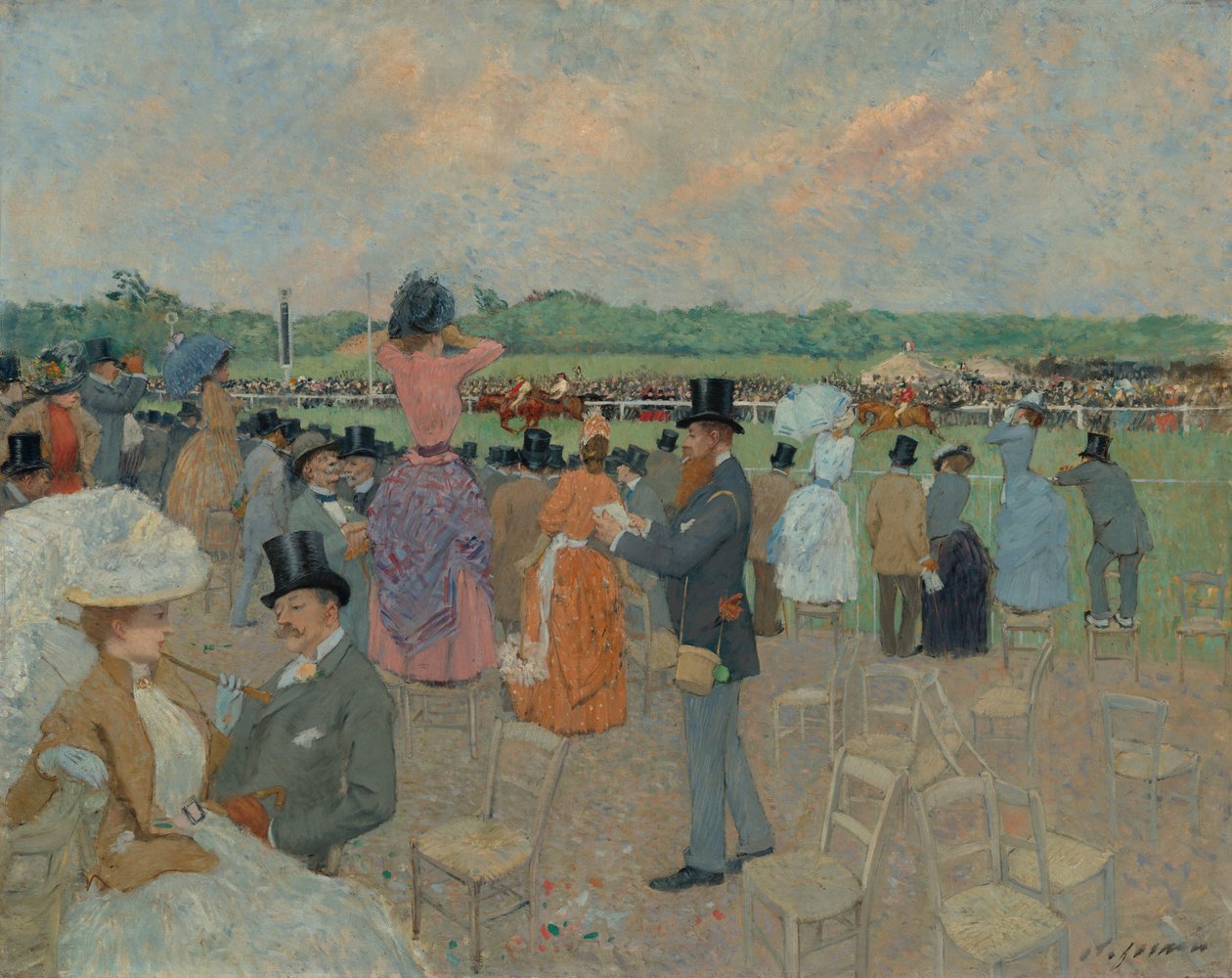 The Races at Longchamp by Jean-Louis Forain