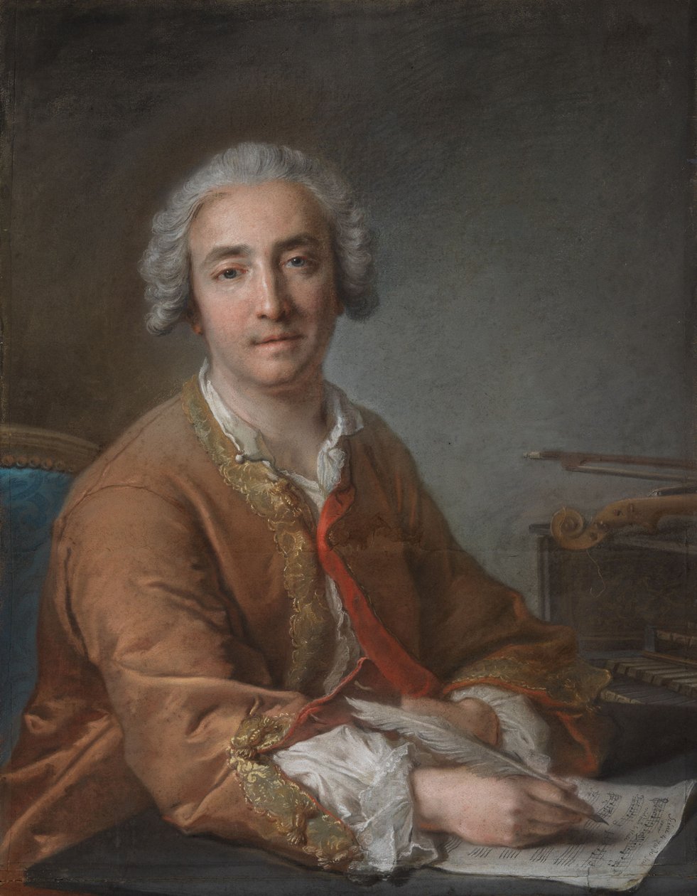 Portrait of the Composer Joseph-Nicolas-Pancrace Royer by Jean-Marc Nattier