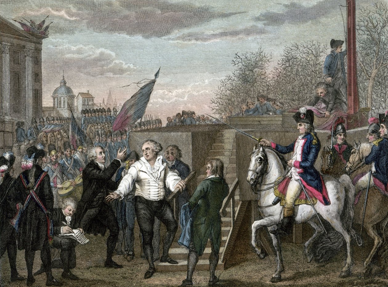 French Revolution: Death of Louis XVI Guillotined in Paris by Jean (after) Duplessis Bertaux
