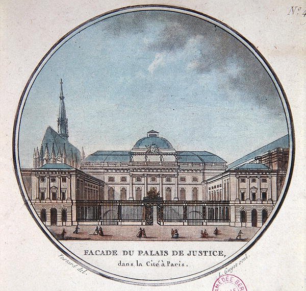 Facade of the Palais de Justice by Jean (after) Testard
