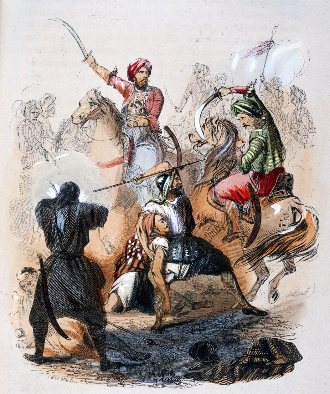 Ibrahim Pacha on the Battlefield by Jean Adolphe Beauce