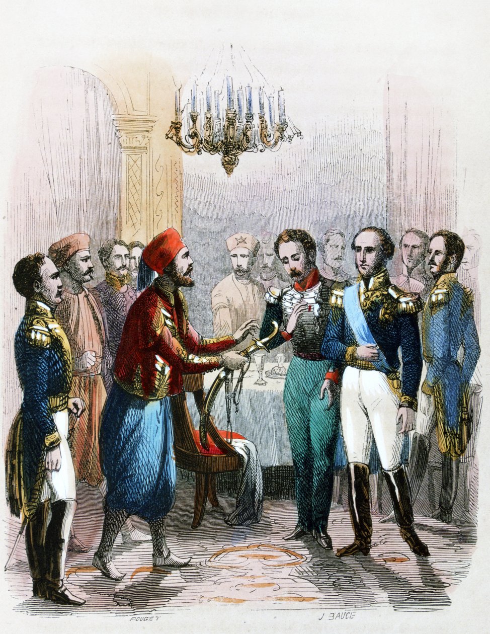 Meeting Between Ibrahim Pacha and Colonel Joseph Anthelme Seve by Jean Adolphe Beauce