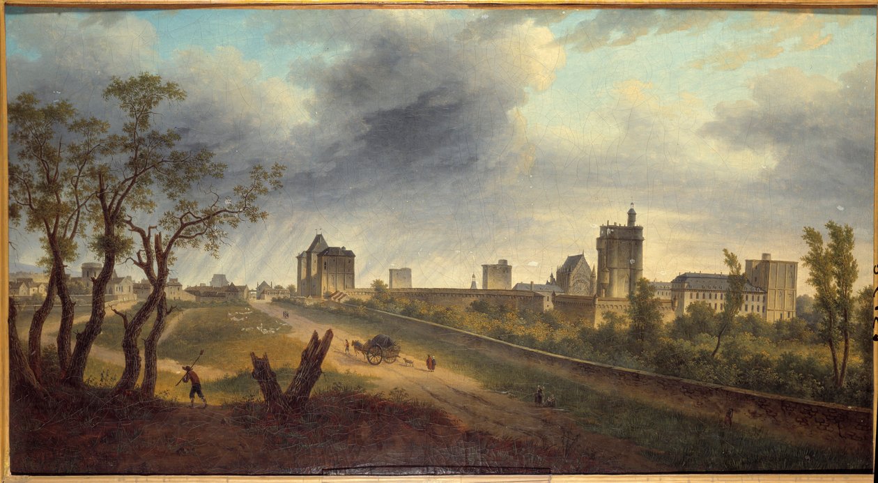 View of the castle of Vincennes by Jean Adrien Guignet