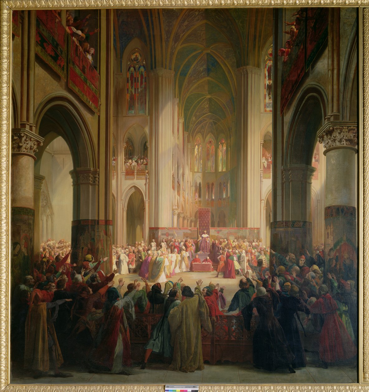 Estates General of Paris Meeting in Notre-Dame after the Death of Charles IV by Jean Alaux
