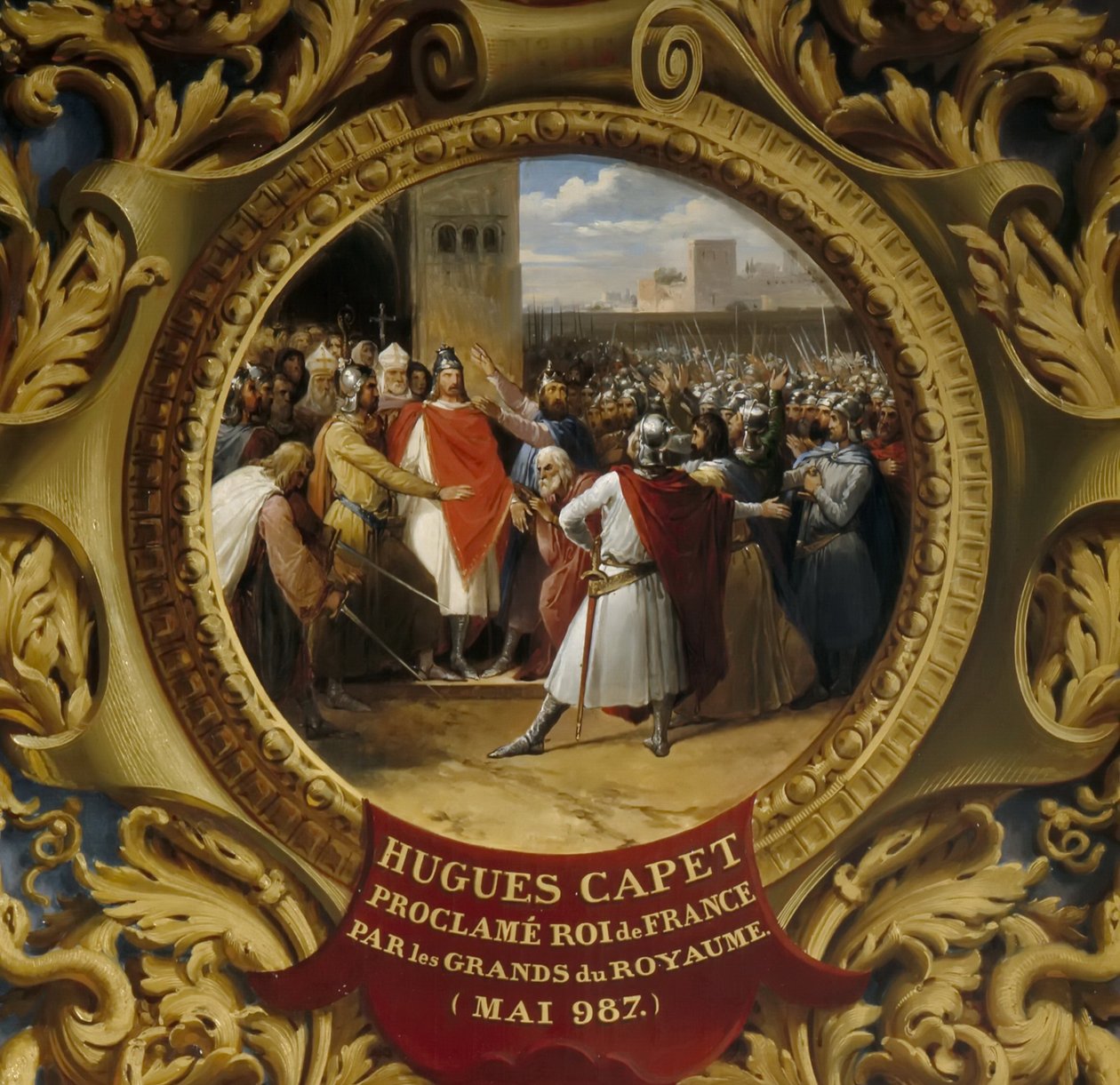 Hugh Capet Proclaimed King by the Nobles in May 987 by Jean Alaux