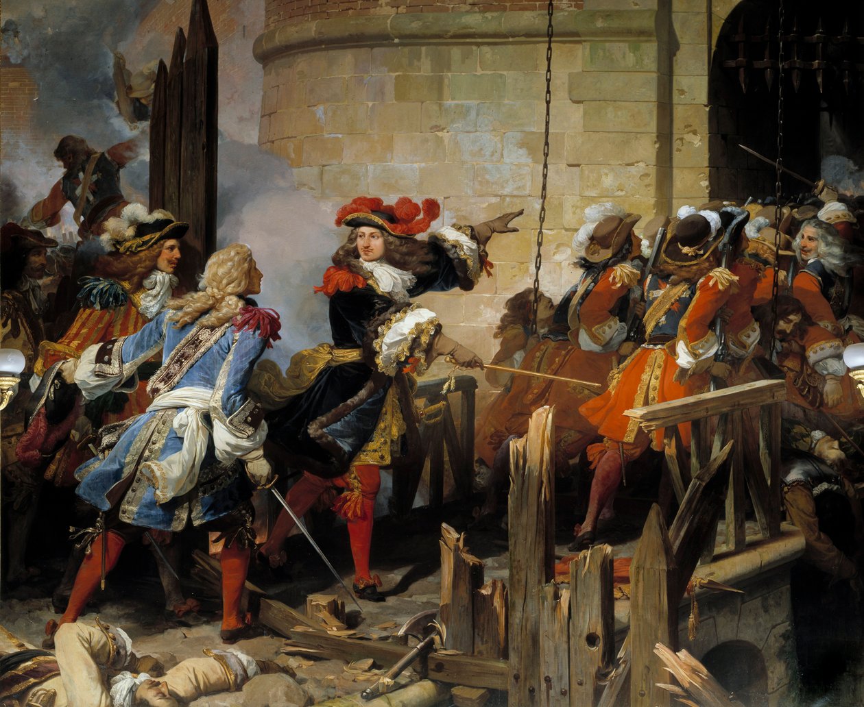 Valenciennes stormed by Louis XIV on 17 March 1677. Vauban directs the military operations by Jean Alaux
