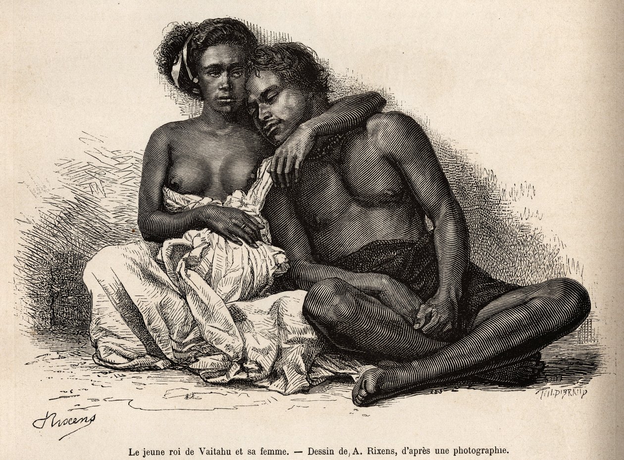 The Young King of Vaitatu on the Island of Tauata by Jean Andre Rixens