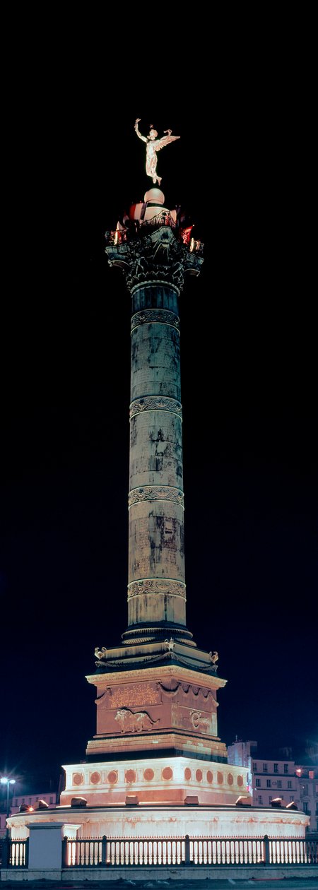 View of the Column of July on Place de la Bastille in Paris by Jean Antoine Alavoine