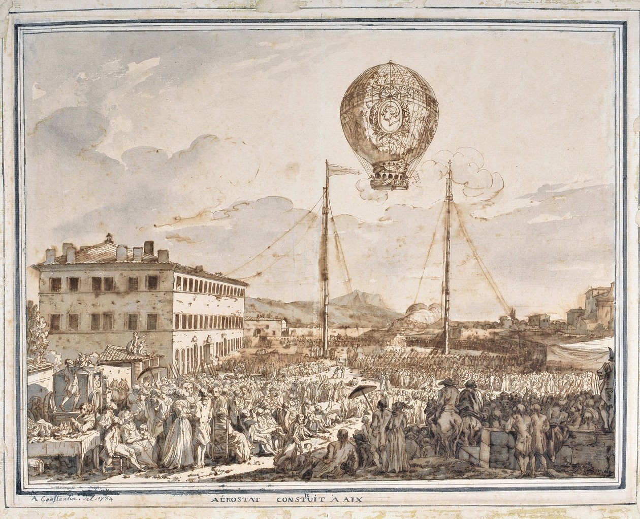 A Balloon Built in Aix en Provence by Jean Antoine Constantin