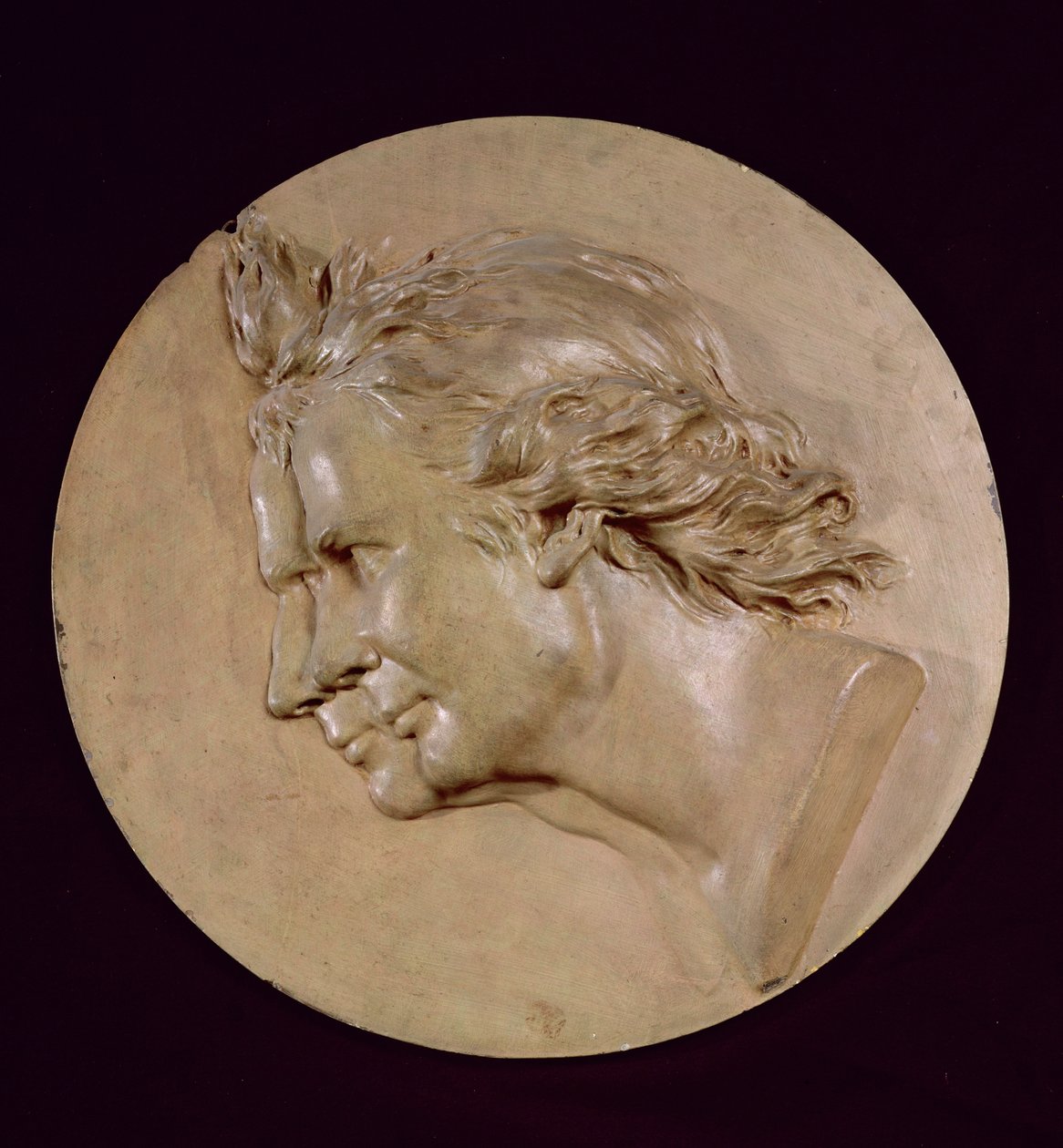 Medallion Depicting Joseph and Etienne Montgolfier by Jean Antoine Houdon
