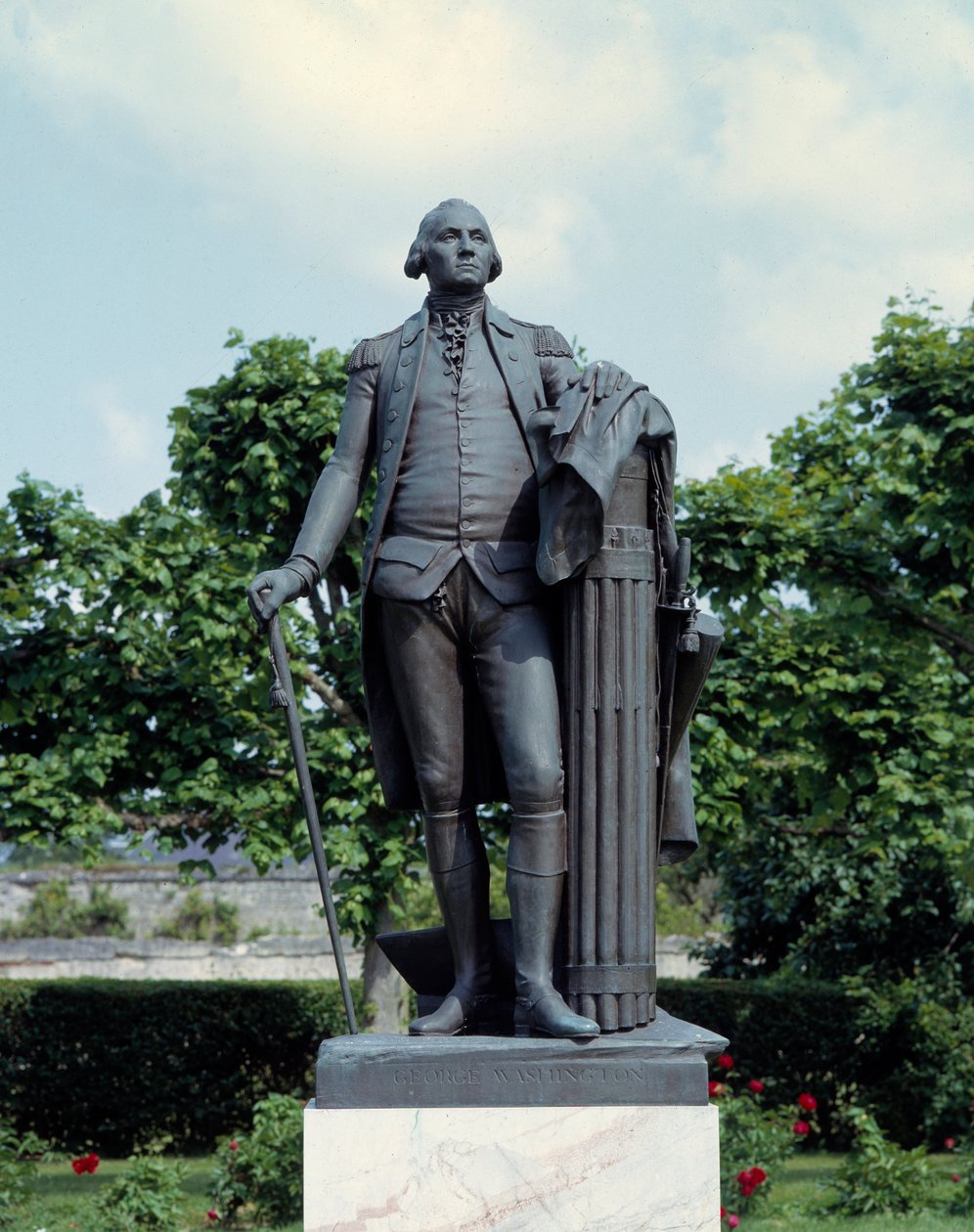 Portrait of George Washington. Sculpture of Jean Antoine Houdon. 18th century. Blearancourt, musee franco-american by Jean Antoine Houdon