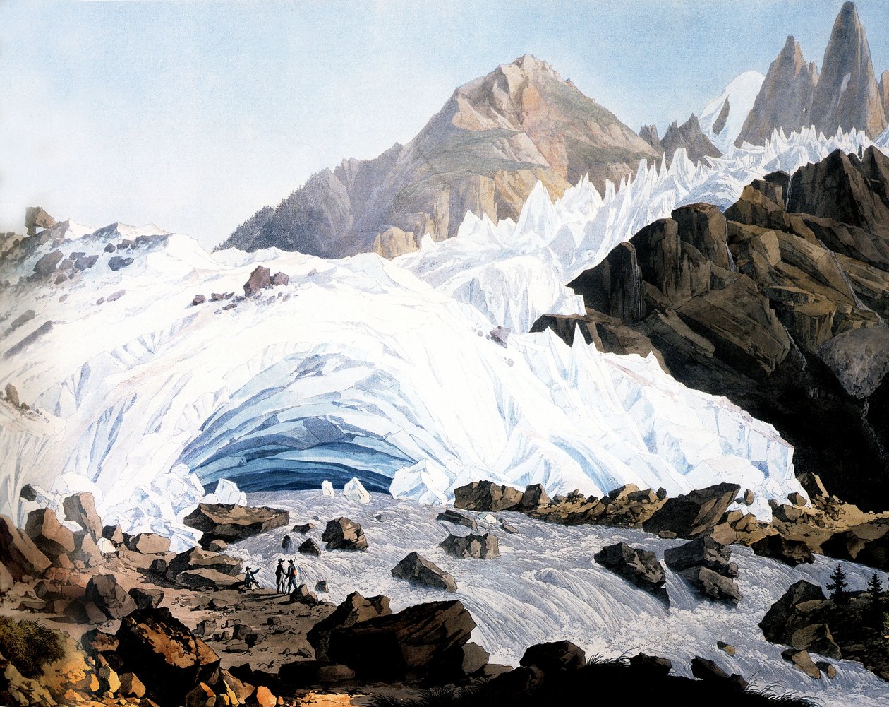 Chamonix: Spring of the Arveyron by Jean Antoine Linck