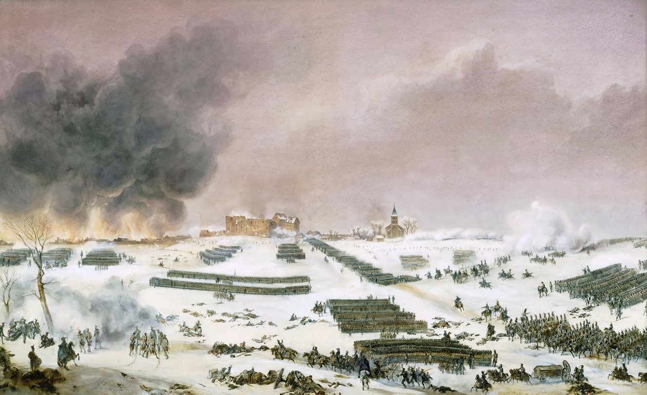 Campaign of Prussia and Poland (1806-1807) - Battle of Eylau, attack of the cemetery 7 February 1807 by Jean Antoine Simeon Fort