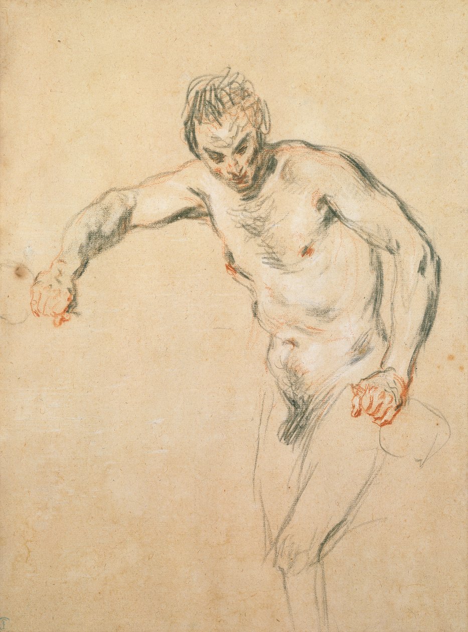 A Satyr pouring Wine by Jean Antoine Watteau
