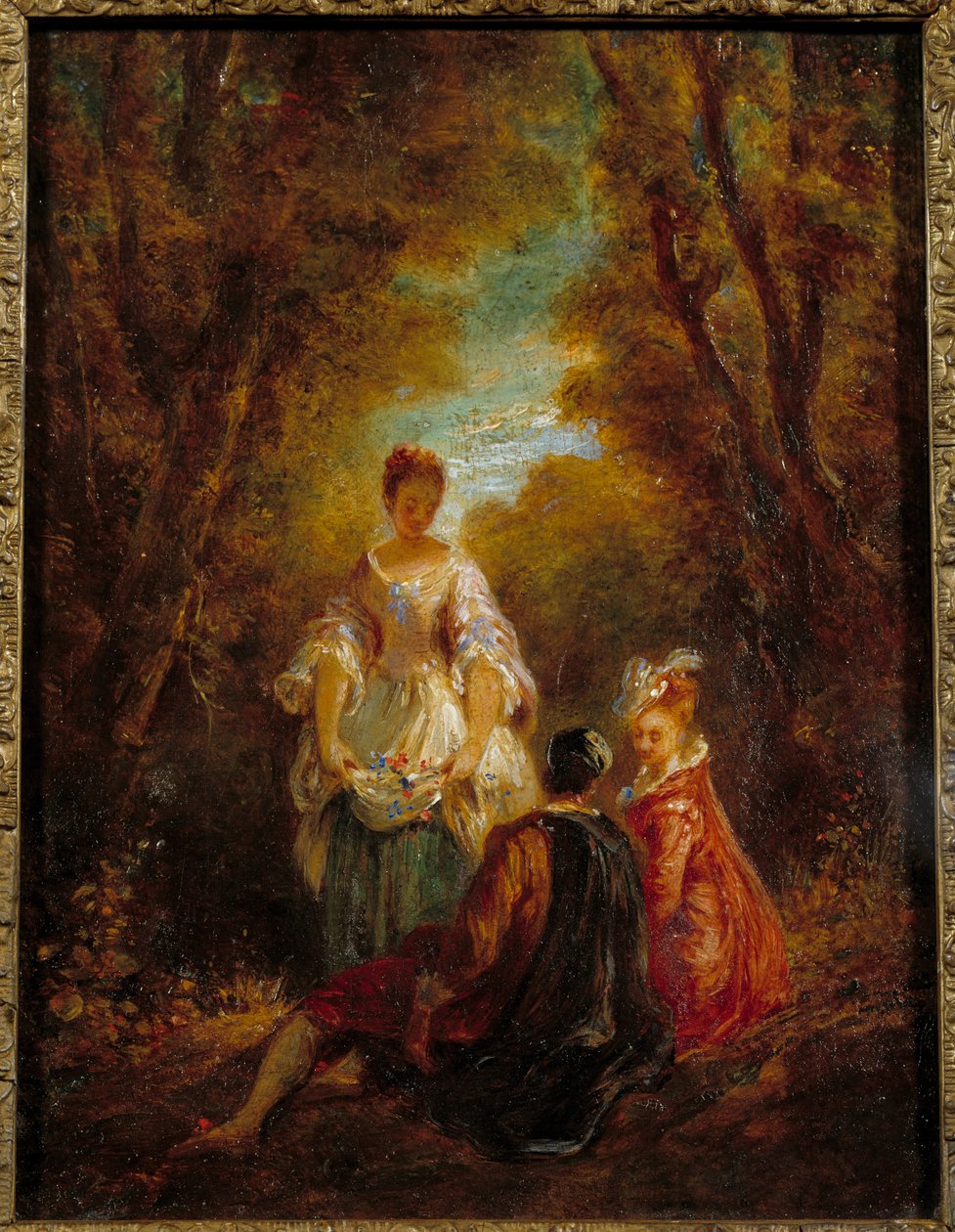 Characters in a Park by Jean Antoine Watteau