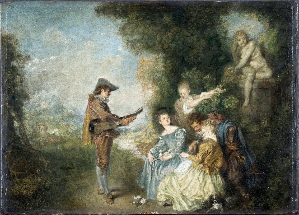 The Love Lesson by Jean Antoine Watteau