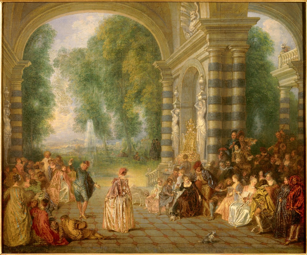 Pleasures of the Ball by Jean Antoine Watteau