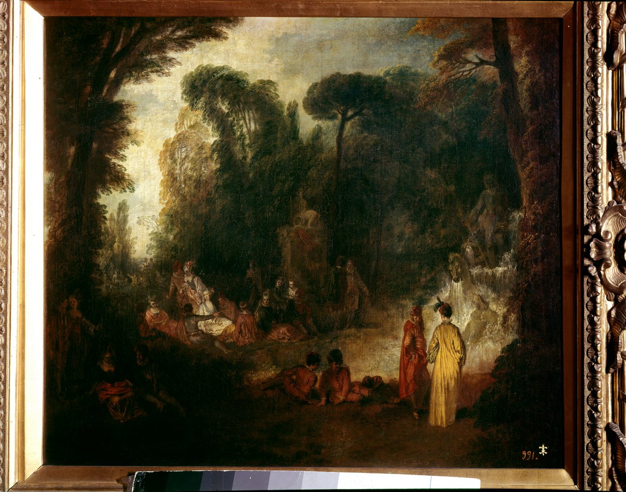 Party in a Park by Jean Antoine Watteau