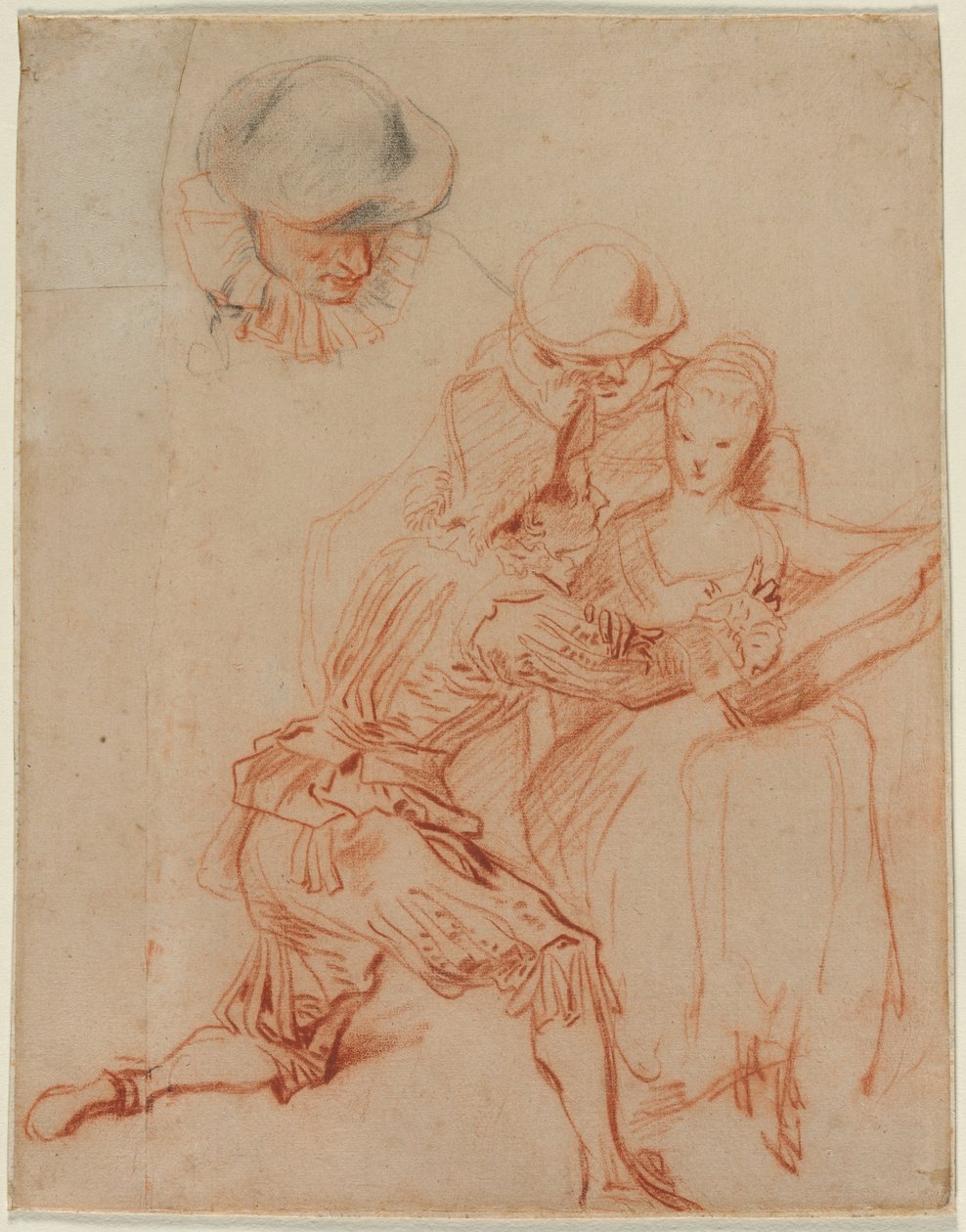 Study for The Romancer, c. 1716 by Jean Antoine Watteau