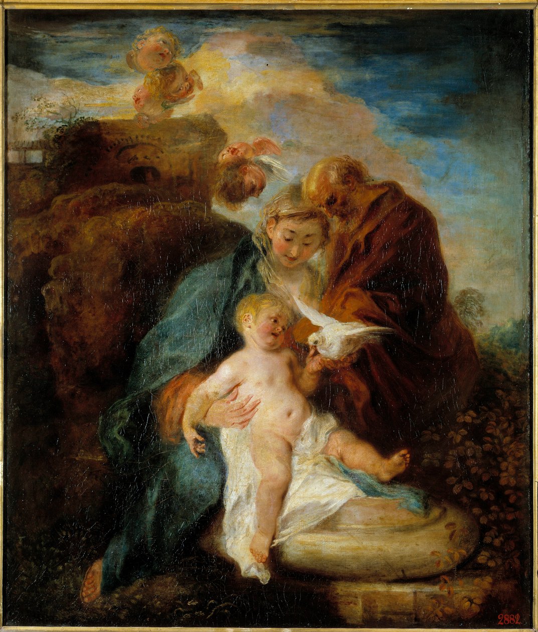 The Holy Family, the Rest During the Flight to Egypt by Jean Antoine Watteau