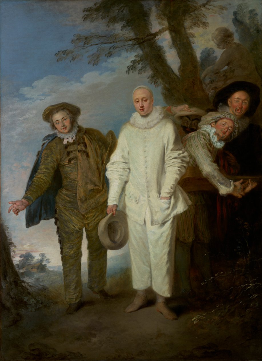 The Italian Comedians by Jean Antoine Watteau