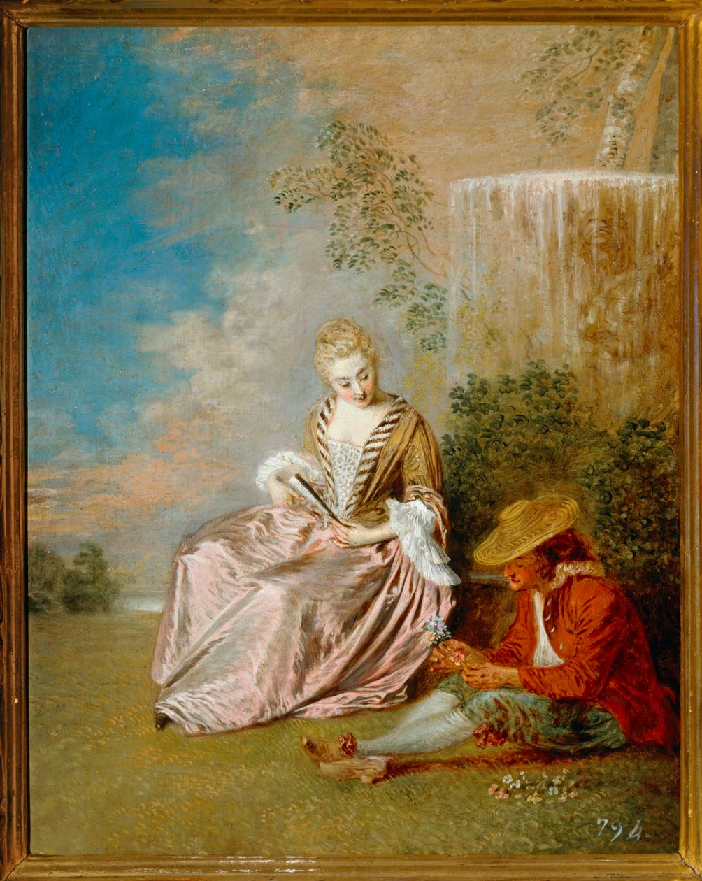The timid lover by Jean Antoine Watteau