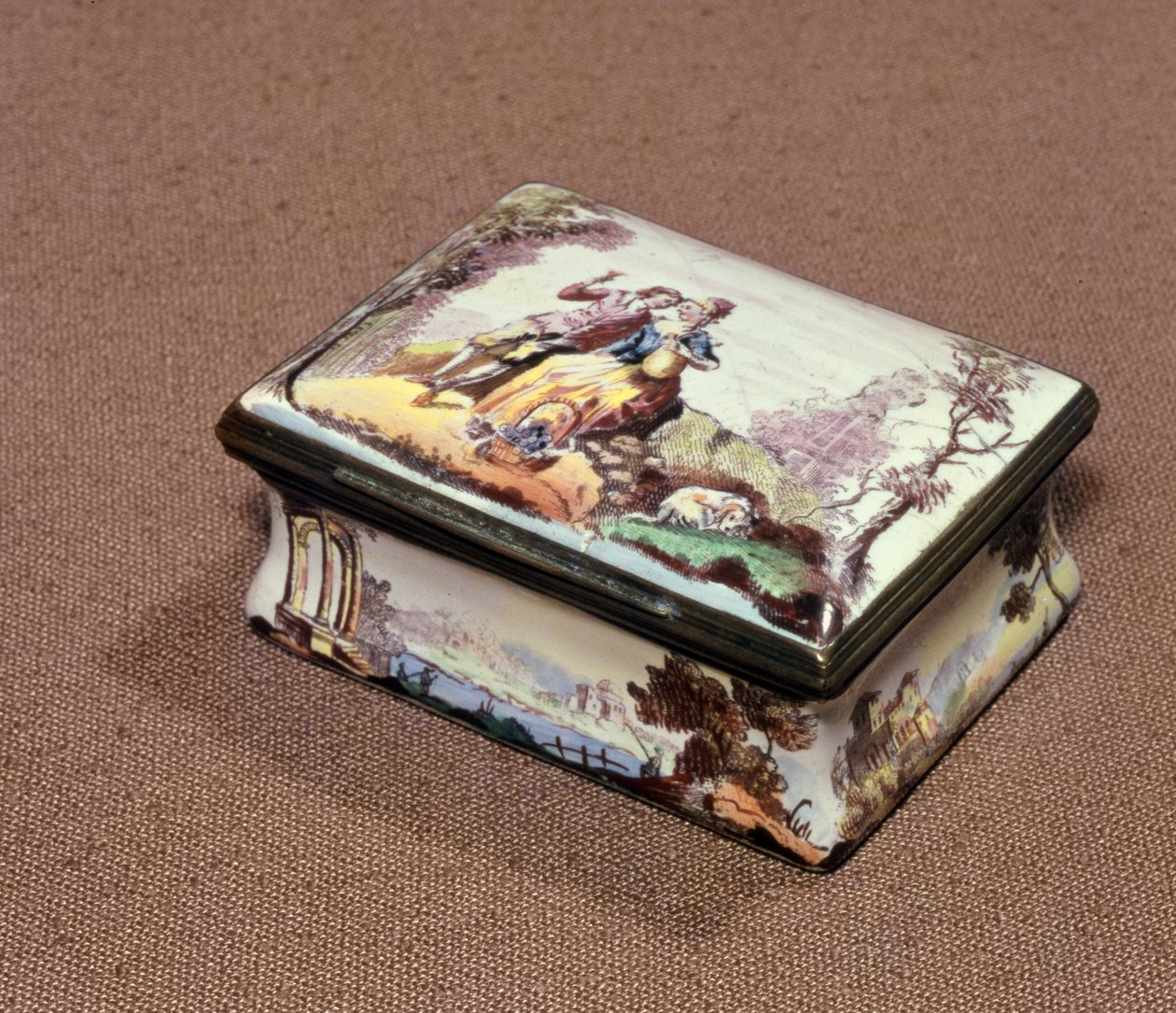 Snuffbox, Birmingham, c.1756 by Jean Antoine Watteau