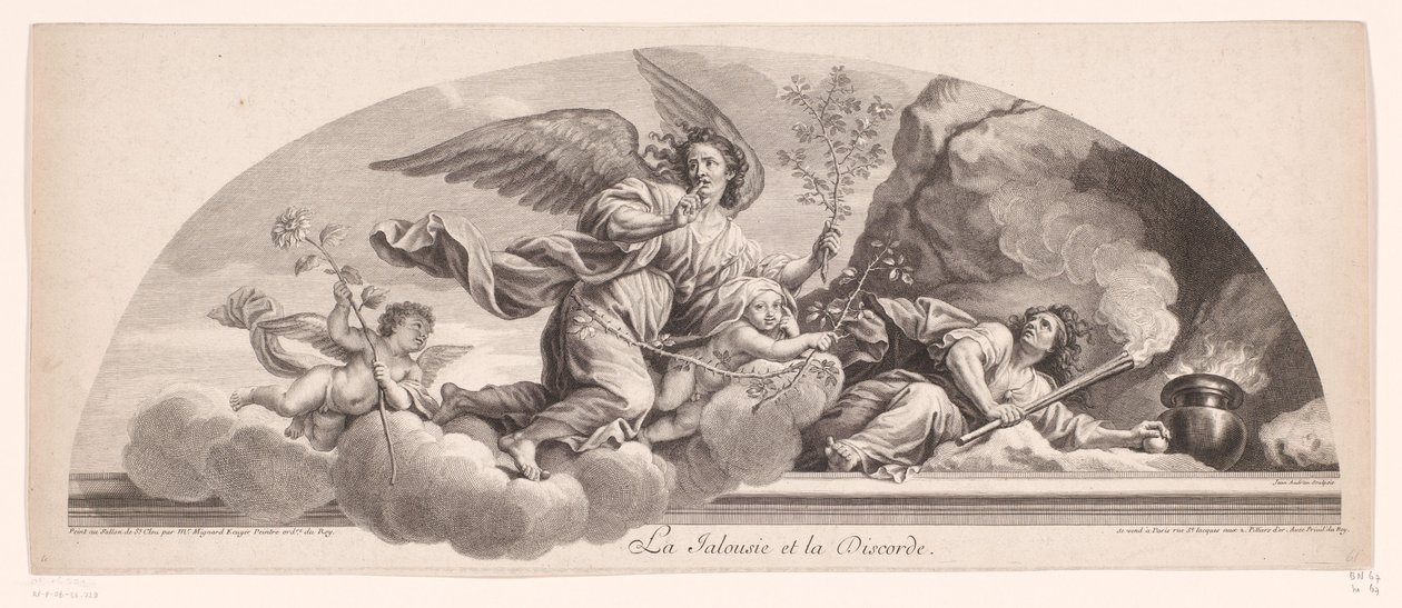 Allegorical Representation with Jealousy and Discord by Jean Audran