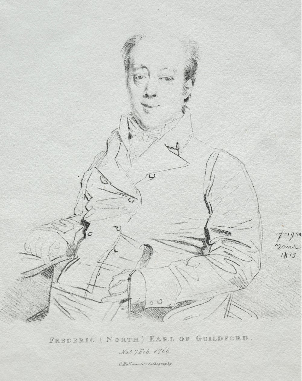 Frederic 5th Earl of Guilford, 1815 by Jean Auguste Dominique Ingres