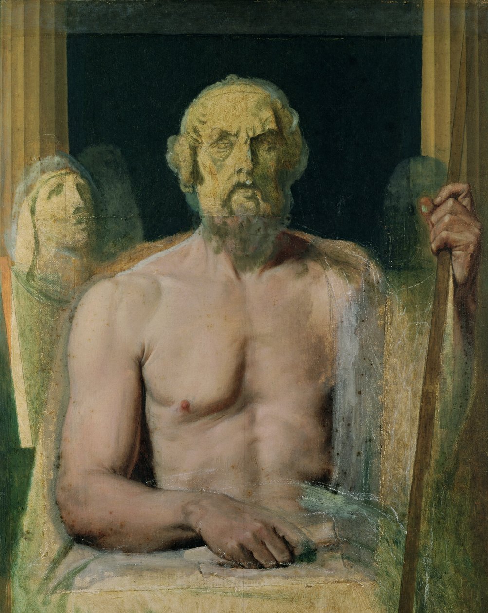 Homer, study for The Apotheosis of Homer, 1826-27 by Jean Auguste Dominique Ingres