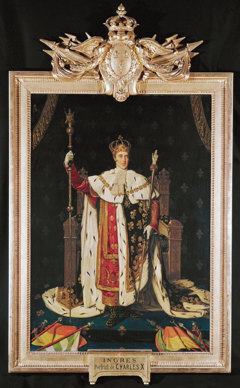 King Charles X in Coronation Robes by Jean Auguste Dominique Ingres