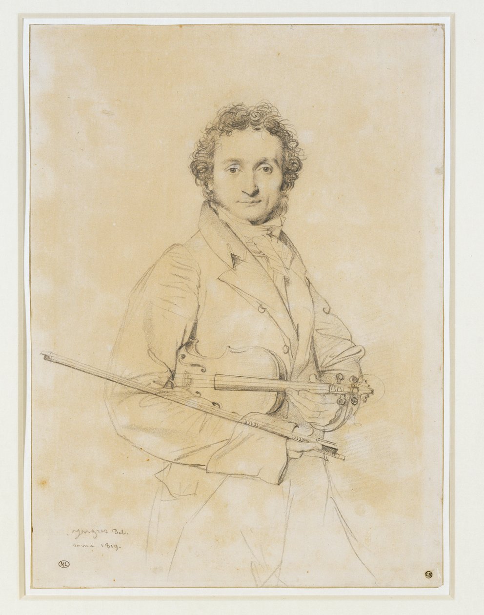 Niccolo Paganini, Violinist, 1819 by Jean Auguste Dominique Ingres