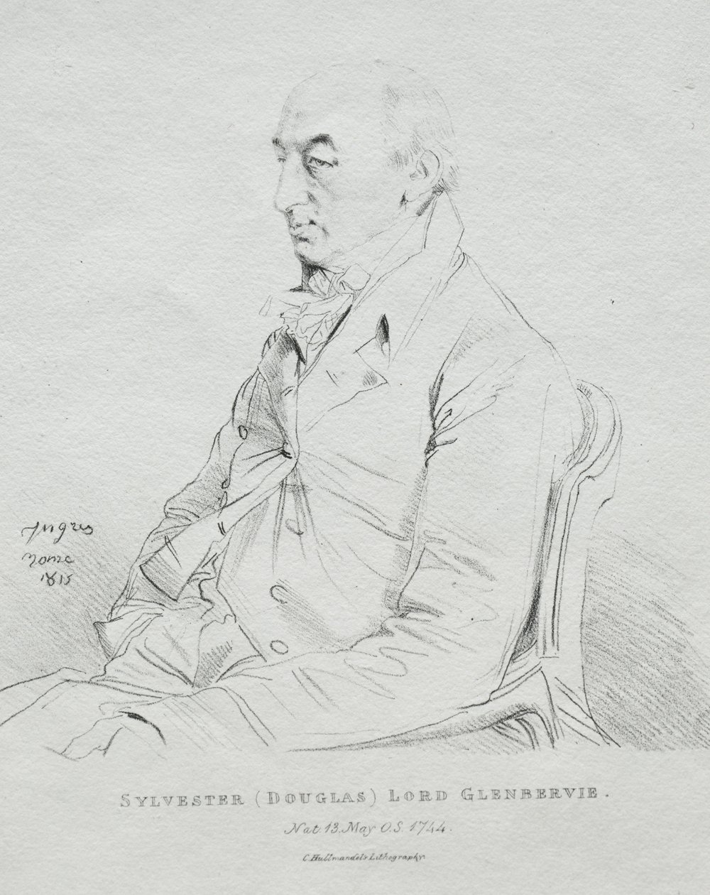 Sylvester Lord Glenbervie, 1815 by Jean Auguste Dominique Ingres