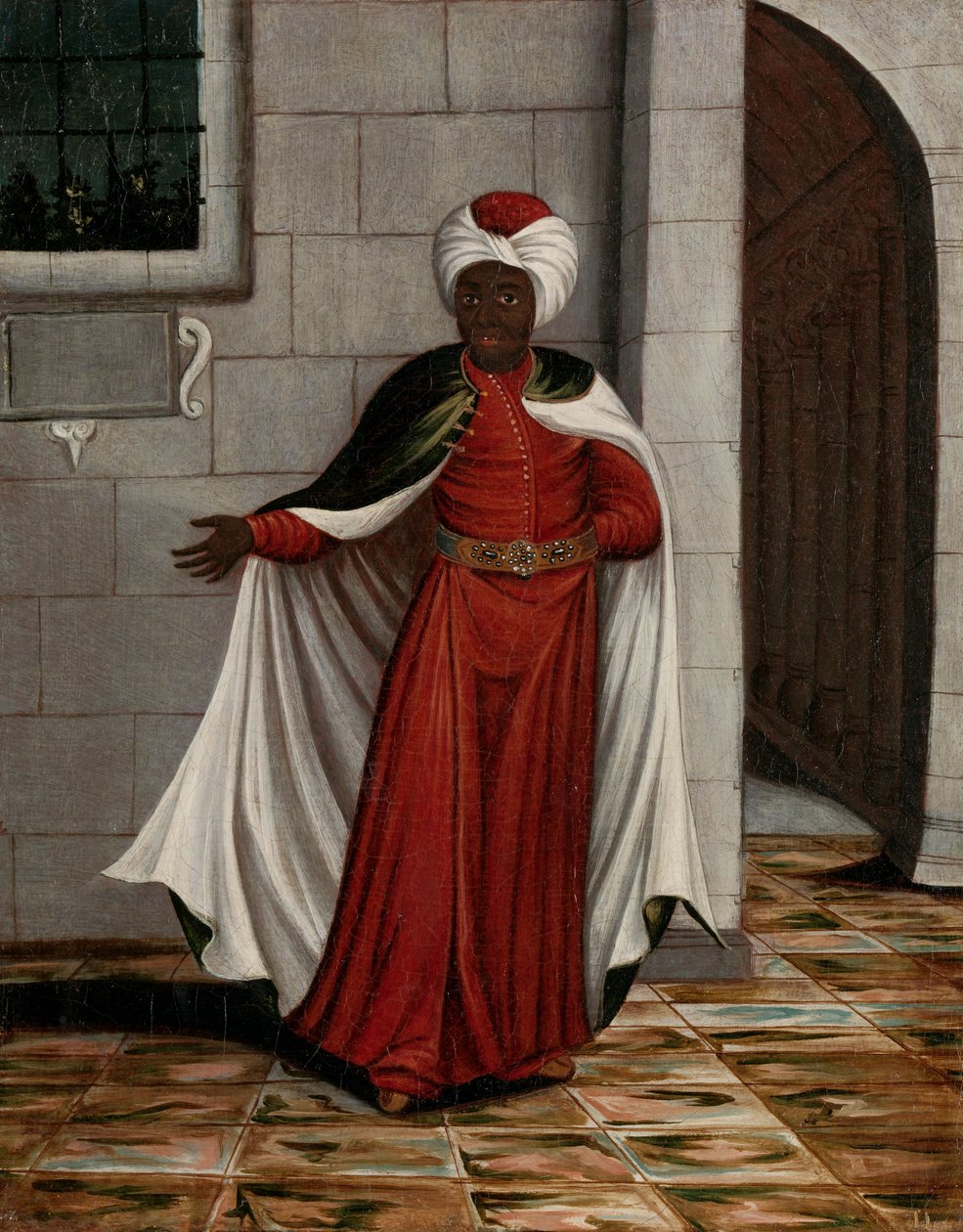 The Kislar Aghassi, Chief of the Black Eunuchs of the Sultan by Jean Baptiste (circle of) Vanmour
