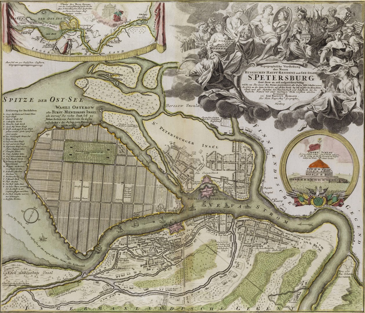 Map of Petersburg Saint Petersburg master plan by Jean Baptiste Alexandre Le Blond