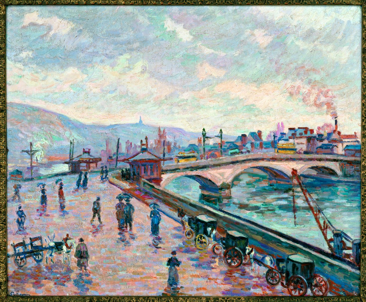 River at Rouen by Jean Baptiste Armand Guillaumin