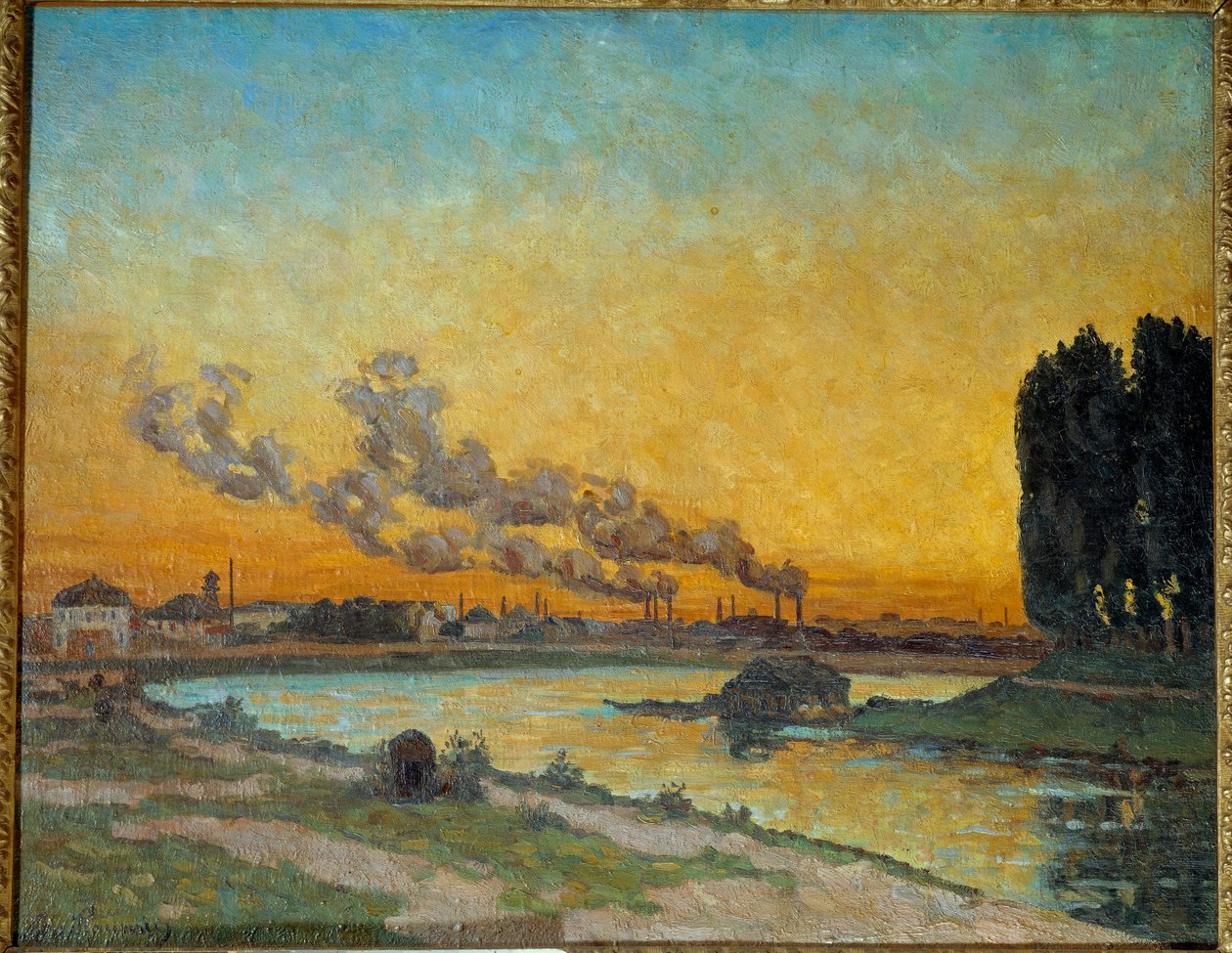 Sun Setting in Ivry by Jean Baptiste Armand Guillaumin