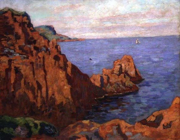 The Red Rocks by Jean Baptiste Armand Guillaumin
